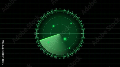 Radar Screen Detected for Battle. Radar HUD With Object On Screen. Futuristic HUD Navigation monitor,Sonar Detect Battle Ship