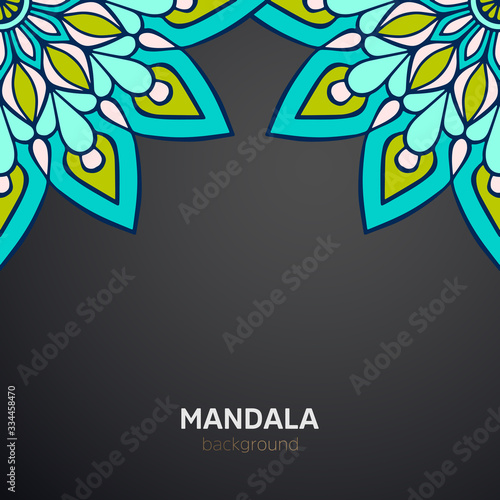luxury mandala dark design background