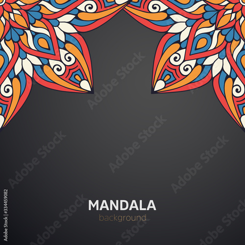 luxury mandala dark design background