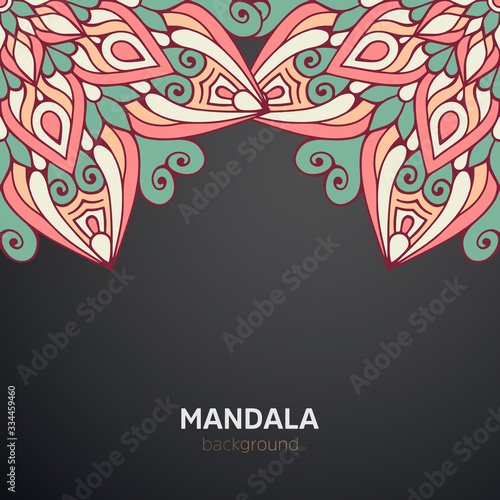 luxury mandala dark design background