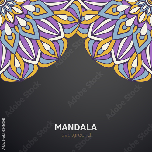 luxury mandala dark design background
