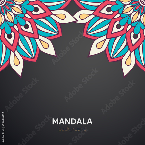 luxury mandala dark design background
