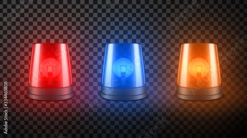 Flasher siren set, outdoor sounder for police and ambulance