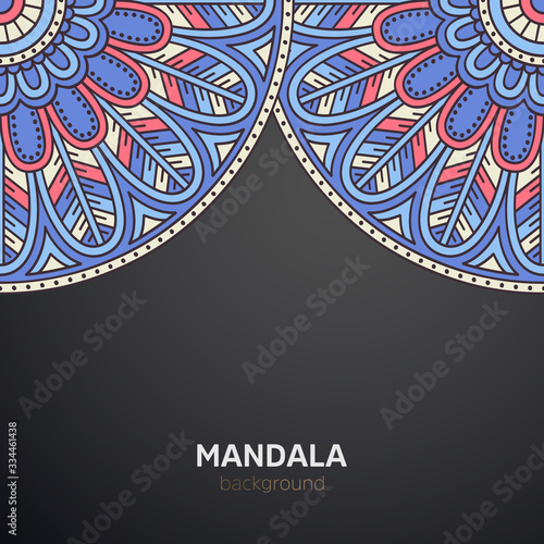 luxury mandala dark design background