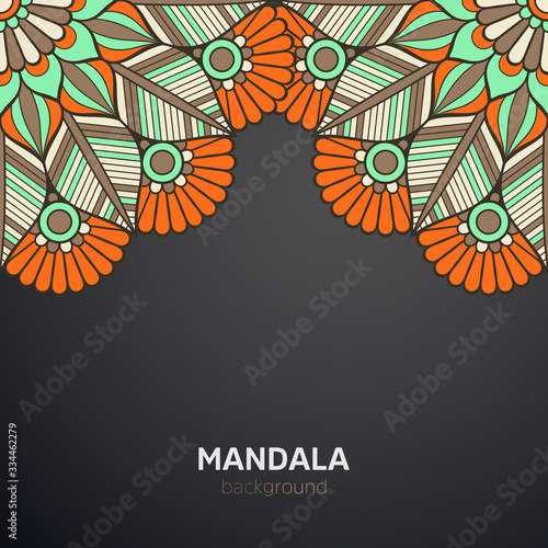 luxury mandala dark design background