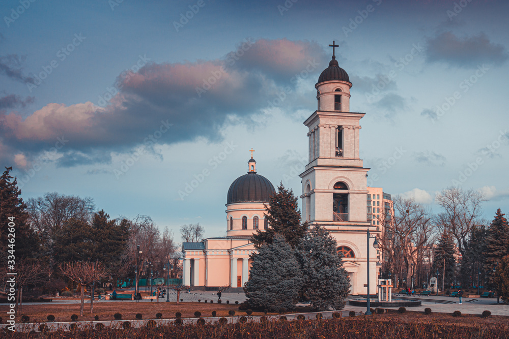 Chisinau, the capital city of the Republic of Moldova. Chisinau metropolitan central park. 2020
