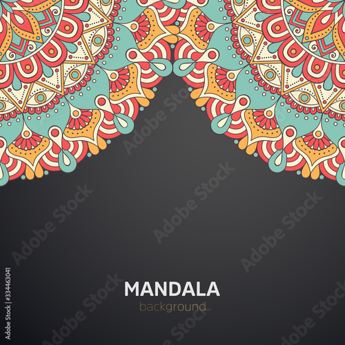 luxury mandala dark design background