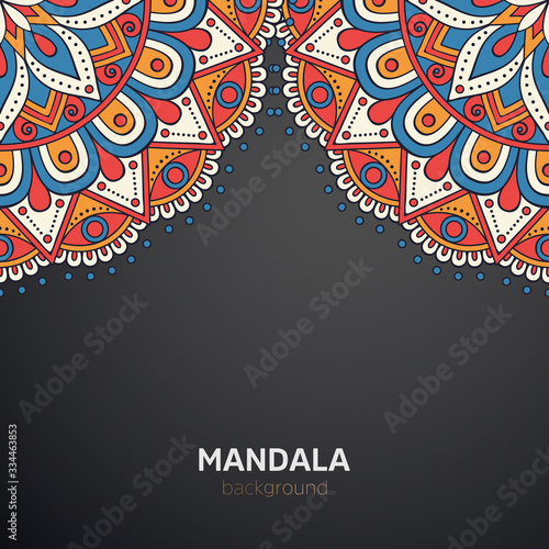 luxury mandala dark design background