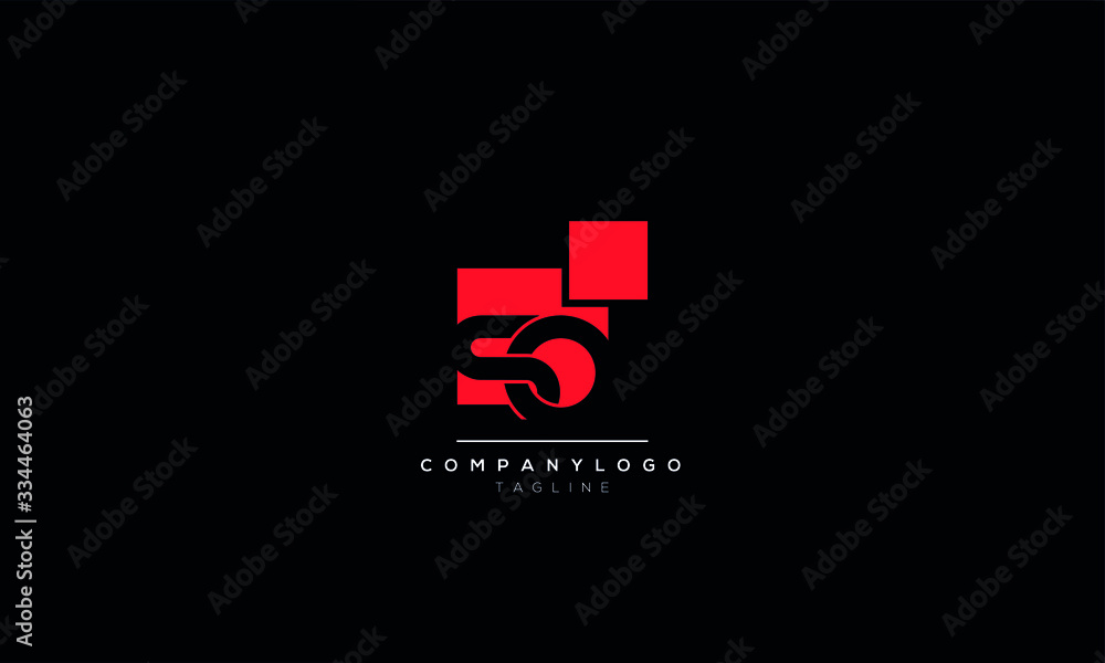SO OS O S Letter Logo Alphabet Design Template Vector SO OS O S Letter Logo Alphabet Design Template Vector