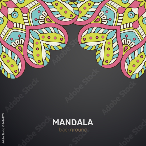 luxury mandala dark design background
