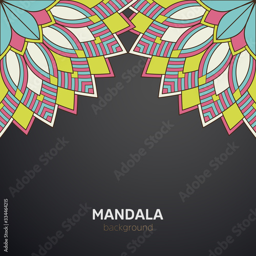 luxury mandala dark design background