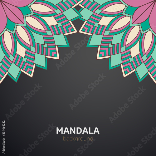 luxury mandala dark design background