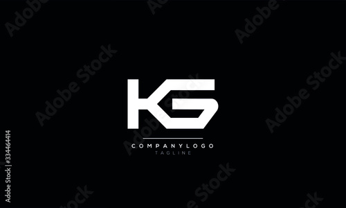 KG GK K G Letter Logo Alphabet Design Template Vector