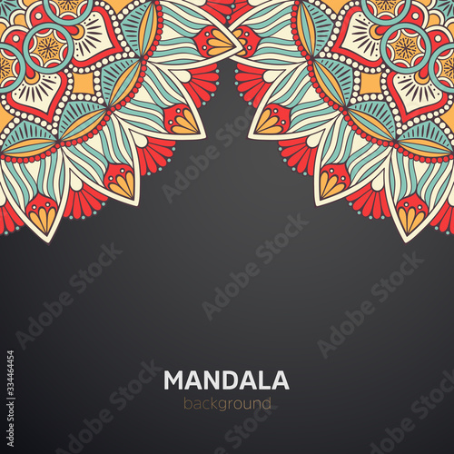 luxury mandala dark design background