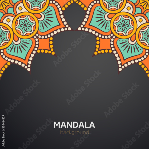 luxury mandala dark design background