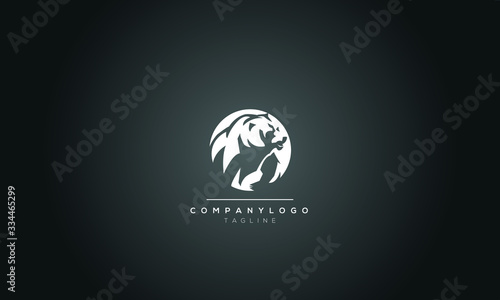 bear outline logo simple vector image line best animal silhouette wildlife natural golden