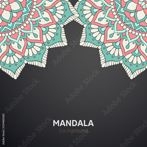 luxury mandala dark design background