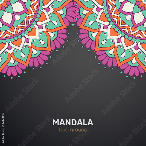 luxury mandala dark design background