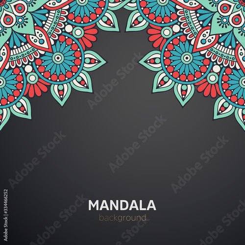 luxury mandala dark design background