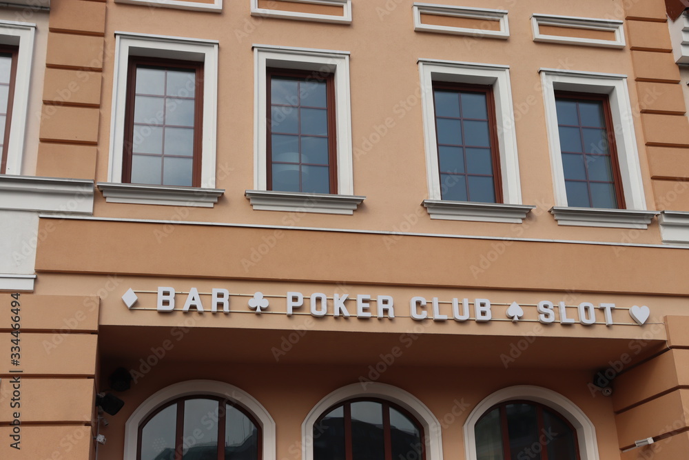 poker club symbols on wall