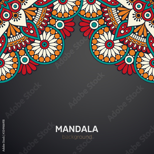 luxury mandala dark design background