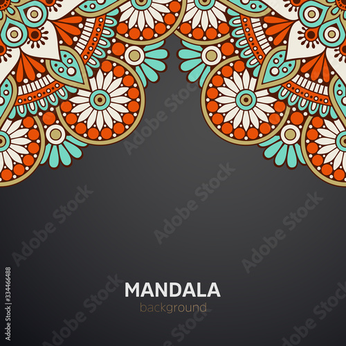 luxury mandala dark design background