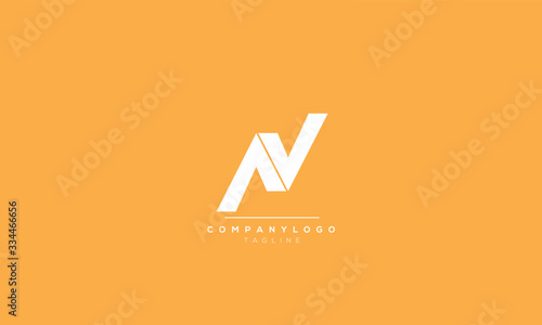 AV VA A V Letter Logo Alphabet Design Template Vector