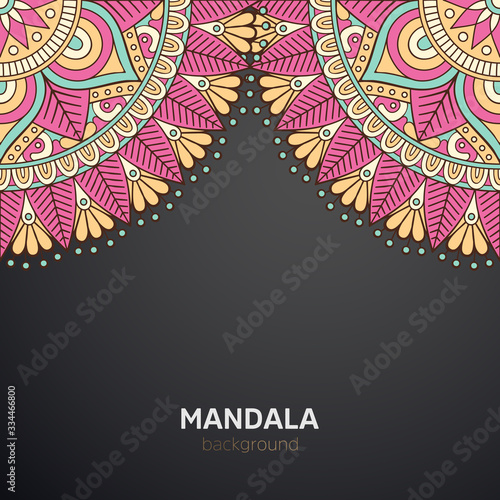 luxury mandala dark design background