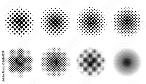 Halftone Set Placed on a white background Can expand, vector.