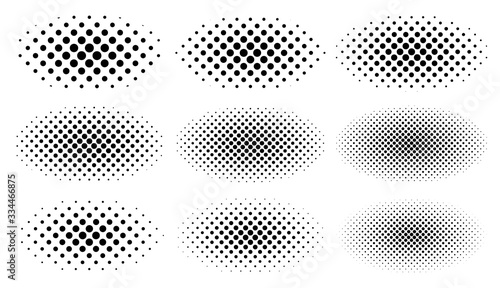 Halftone Set Placed on a white background Can expand, vector.