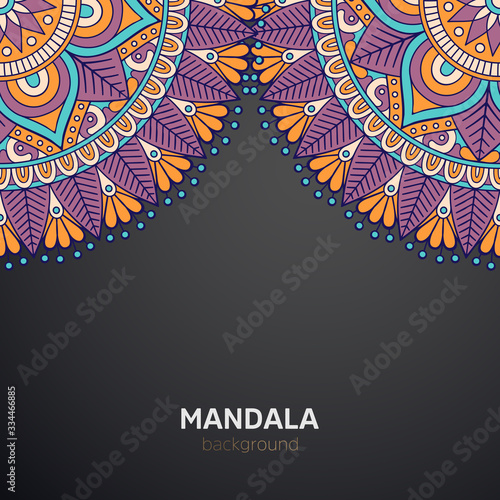 luxury mandala dark design background