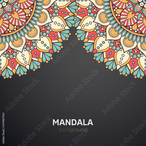 luxury mandala dark design background
