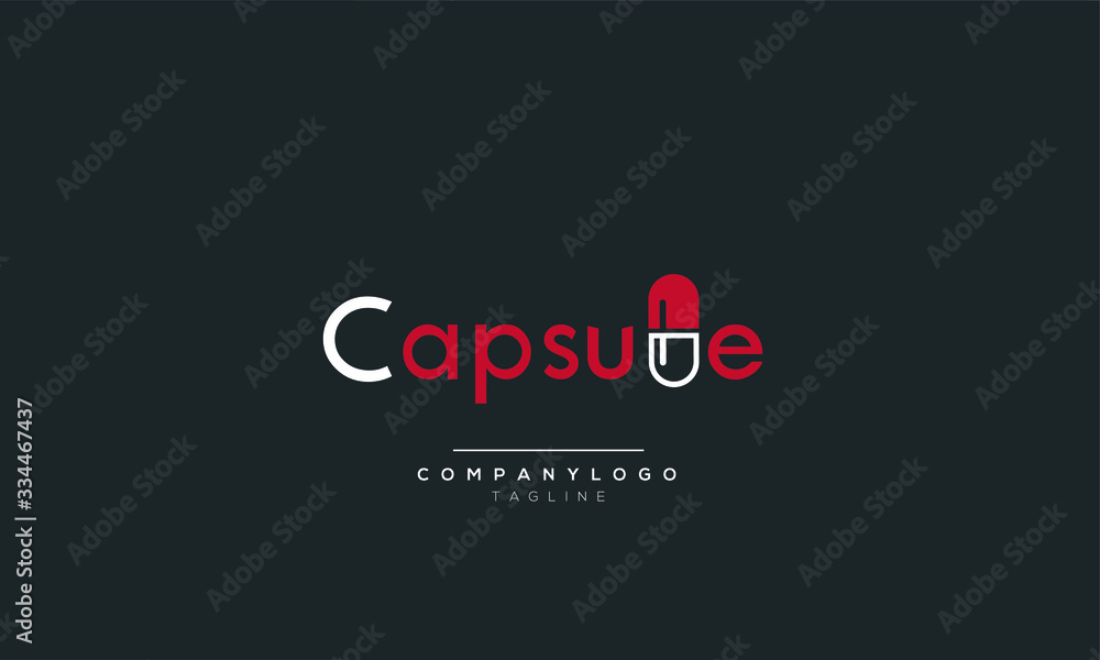 An abstract capsule logo design
