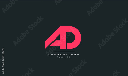 AD DA A D Letter Logo Alphabet Design Template Vector