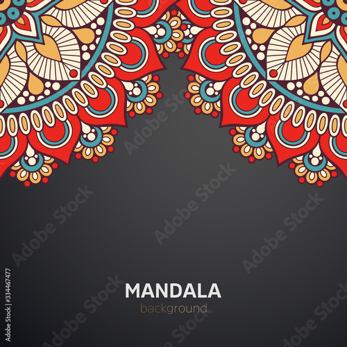 luxury mandala dark design background