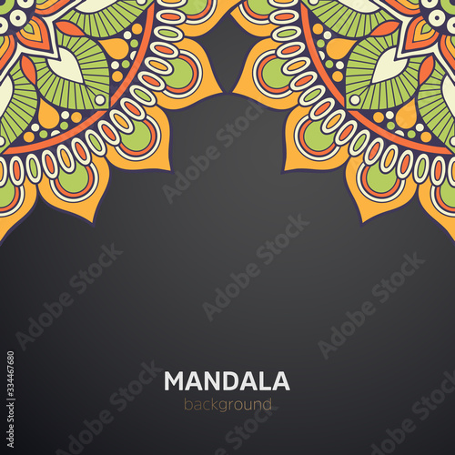 luxury mandala dark design background