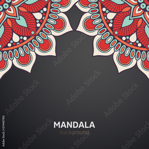 luxury mandala dark design background