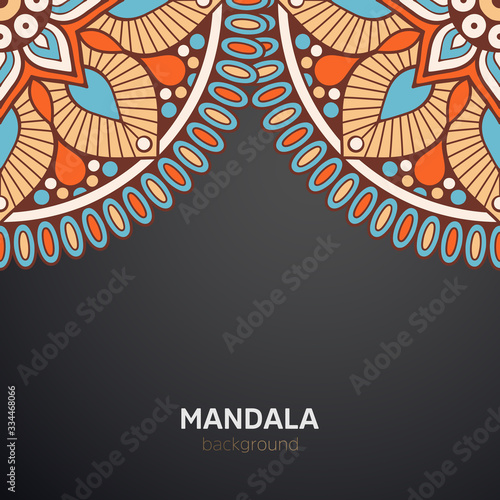 luxury mandala dark design background