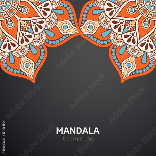 luxury mandala dark design background