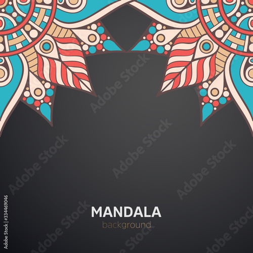 luxury mandala dark design background