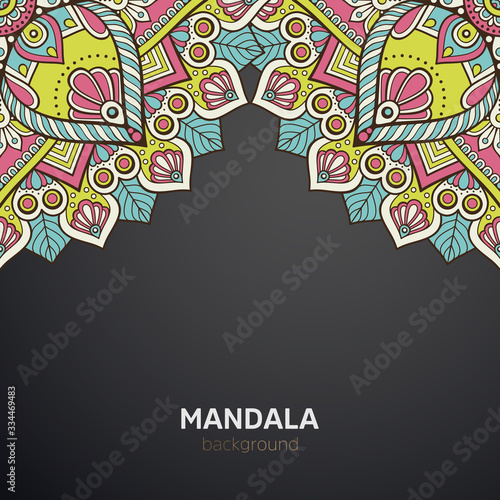 luxury mandala dark design background