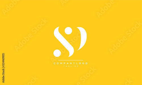 SP PS S P Letter Logo Alphabet Design Template Vector