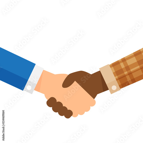 businessmen and farmer hands handshaking, employer and worker man holding clasp hands, businessmen and agriculture labor shake hands, farmer shake hands with businessman for agribusiness successful