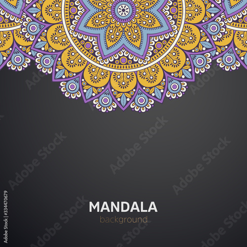 luxury mandala dark design background