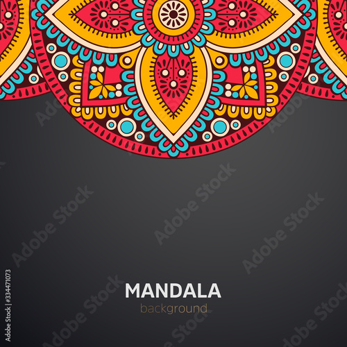 luxury mandala dark design background