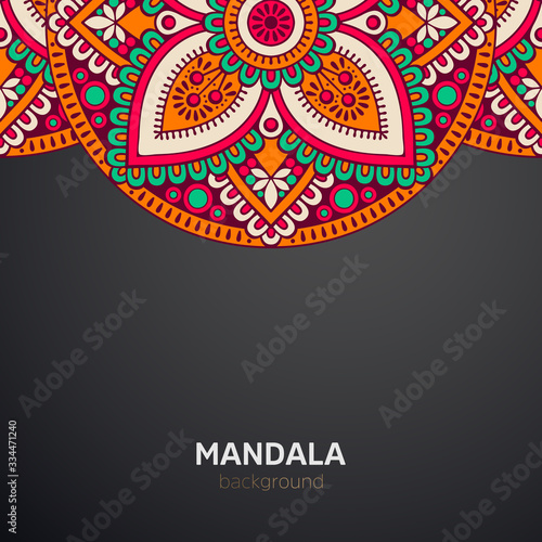 luxury mandala dark design background