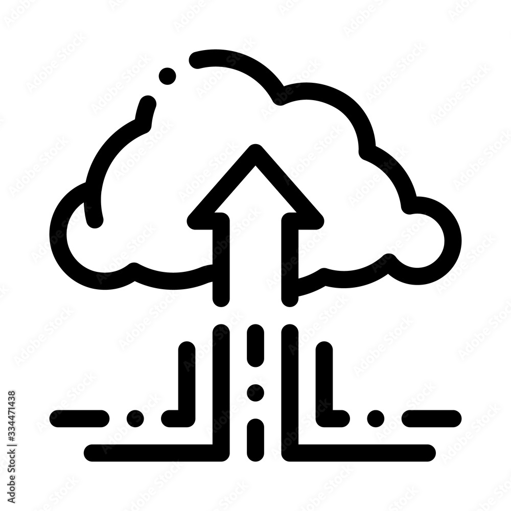 fintech cloud storage icon vector. fintech cloud storage sign. isolated contour symbol illustration fintech cloud storage icon vector. fintech cloud storage sign. isolated contour symbol illustration
