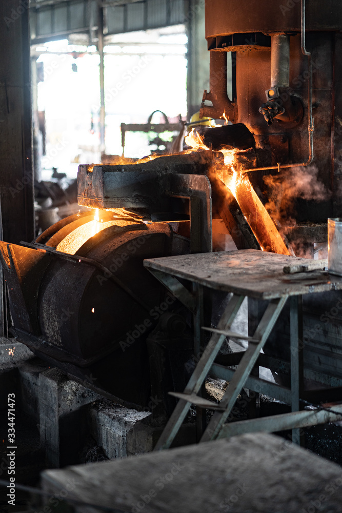 Casting, melting, molding and foundry. The most widely used non reusable mold method is sand casting a process in which specially treated sand is rammed around the pattern and placed in a support. Casting, melting, molding and foundry. The most widely used non reusable mold method is sand casting a process in which specially treated sand is rammed around the pattern and placed in a support.