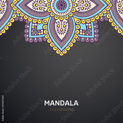 luxury mandala dark design background