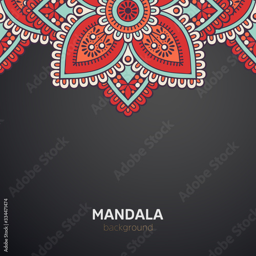luxury mandala dark design background
